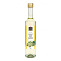 Schmale Glasflasche mit goldfarbenem Schraubverschluss, gefüllt mit hellem Sirup. Auf dem Etikett steht „Holunderblüten / Fleurs de sureau / Elderflower“ unter dem Swiss Alpine Herbs Logo. Unten sind weisse Holunderblüten abgebildet, die Füllmenge beträgt 50 cl.