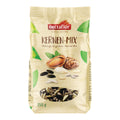Verpackung eines Kern-Mix von nectaflor mit Abbildungen von Kernen und Zapfen auf beigem Hintergrund