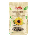 Packung mit geschälten Sonnenblumenkernen der Marke nectaflor mit Sonnenblumenmotiv und 200 g Inhalt