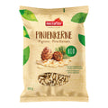 Verpackung mit Bio-Pinienkernen der Marke nectaflor mit Abbildung von Pinienzapfen und Pinienzweig