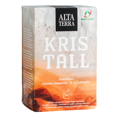 Teebox mit farb verlauf von Orange zu weiss mit Kristal Muster