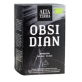 Schwarze Tee Verpackung mit Obsidian Muster