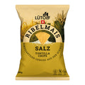 Goldene Verpackung mit Ribelmais Salz Tortilla Chips von Lütolf.
